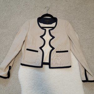 J. Crew linen scalloped blazer sz 0